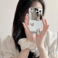 thumbnail image 5 of Compatible with iPhone 15 Pro Mirror Case Makeup Electroplate Love Heart Fashion Glossy Luxury Cool Cute Shockproof Protective Cover for Women Girls, 5 of 8