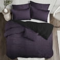 thumbnail image 4 of Juno Velvet Eggplant Duvet Cover Set Twin, 4 of 5