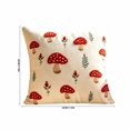 thumbnail image 3 of Linen Embroidery Throw Pillow Cover Red Spotted Leaf Decorative Cushion Case Fall Pillowcase for Sofa Couch 18x18 by OVFUIZ, 3 of 6