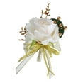 thumbnail image 3 of Flor en el ojal de boda, flor en el ojal de Rosa Artificial, regalos del Día de San Valentín, broche para novio, Pin para traje para eventos, fiesta y champán, 3 of 8