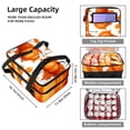 thumbnail image 3 of Pumpkin Double Layered Insulated Refrigerated Lunch Bag with Two Compartments, Large Capacity, and Carry Handle - 7.1x11.4x16.1 Inches, 3 of 6