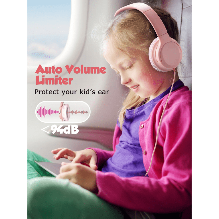 Mpow Kids Headphones Over-Ear, Pink photo 5