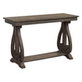 thumbnail image 2 of Miekor Furniture Classic Traditional Sofa Table with Bottom Shelf Dark Oak Finish Scrolled Base Support 1pc Wooden Furniture Living Room B5A5422, 2 of 5