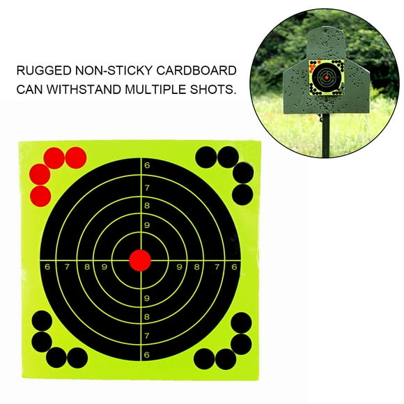 Papier de Cible de Tir Fluorescent Chasse Papier d'Entraînement à la Chasse Autocollant d'Entraînement au Tir Papier Adhésif pour Pratique de Tir