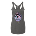 thumbnail image 2 of Wild Bobby Trippy Happy Face Women Tri-Blend Racerback Tank Top, 2 of 6
