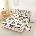 thumbnail image 2 of Manfei Kawaii Dachshund Queen Sheets, Western Botanical Queen Sheet Sets, Green, 4pcs, 1 Flat Sheet, 1 Fitted Sheet and 2 Pillowcases, 2 of 6