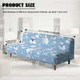 thumbnail image 2 of SCRAWLGOD Polar Bear Print White Blue Dustproof Futon Covers, Cozy Sofa Bed Slipcovers, Mattress Cover for Futon Sofa Bed, Armless Sofa Cover with Elastic Bottom for Pets, Dogs, 2 of 7