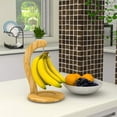 thumbnail image 3 of Bambloom Bamboo Banana Holder,Banana Hanger with Hook and Base for Countertop and Table,Natural, 3 of 8
