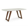 thumbnail image 4 of Herval 7 Piece Modern Wood Dining Set with Cane Back Chairs in Almond Oak, 4 of 12