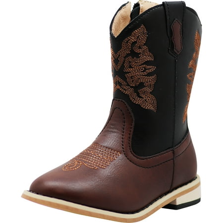 

NORTY Big Boys Western Boots Male Child Cowboy Boots Brown 4