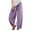 Purple, variant on Hvyesh Womens Linen Wide Leg Pants Casual Loose Drawstring Low Waist Beach Palazzo Harem Pants with Pockets