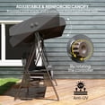 thumbnail image 4 of Outsunny 3 Seater Porch Swing Heavy Duty Outdoor Swing Chair, Dark Grey, 4 of 10