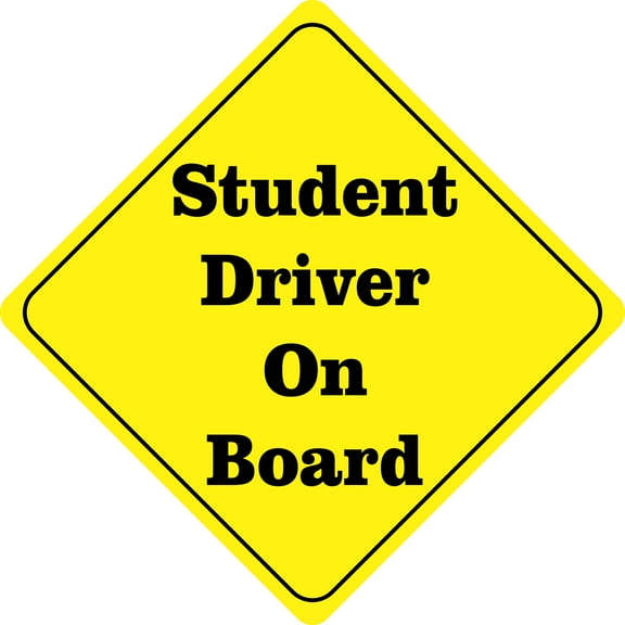 12in x 12in Student Driver On Board Magnet