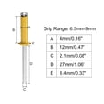 thumbnail image 2 of Unique Bargains 4mm x 12mm en Aluminium Tête Ronde Plate Rivets Aveugles, Ton Or 200 Pack, 2 of 5