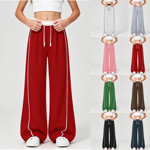 Girls Fall Winter Comfortable and Breathable Sweatpants 5t 6t 7t 8t 9t Children Casual Pants for Tween Girls White,10-11 Years