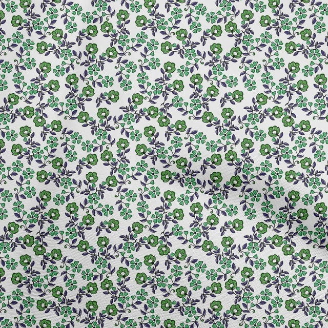 oneOone Cotton Poplin Twill Green Fabric Block Craft Projects Decor Fabric Printed By The Yard 56 Inch Wide