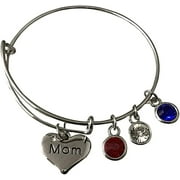 Infinity Collection Air Force Mom Bangle Bracelet, Proud Airforce Mom Charm Bracelet - Makes Perfect Mom Gifts