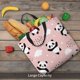 thumbnail image 5 of Disketp Panda Bolsa Tote de Lona para Mujer, Bolso de Hombro y Cruzado con Cierre de Cremallera, 5 of 7
