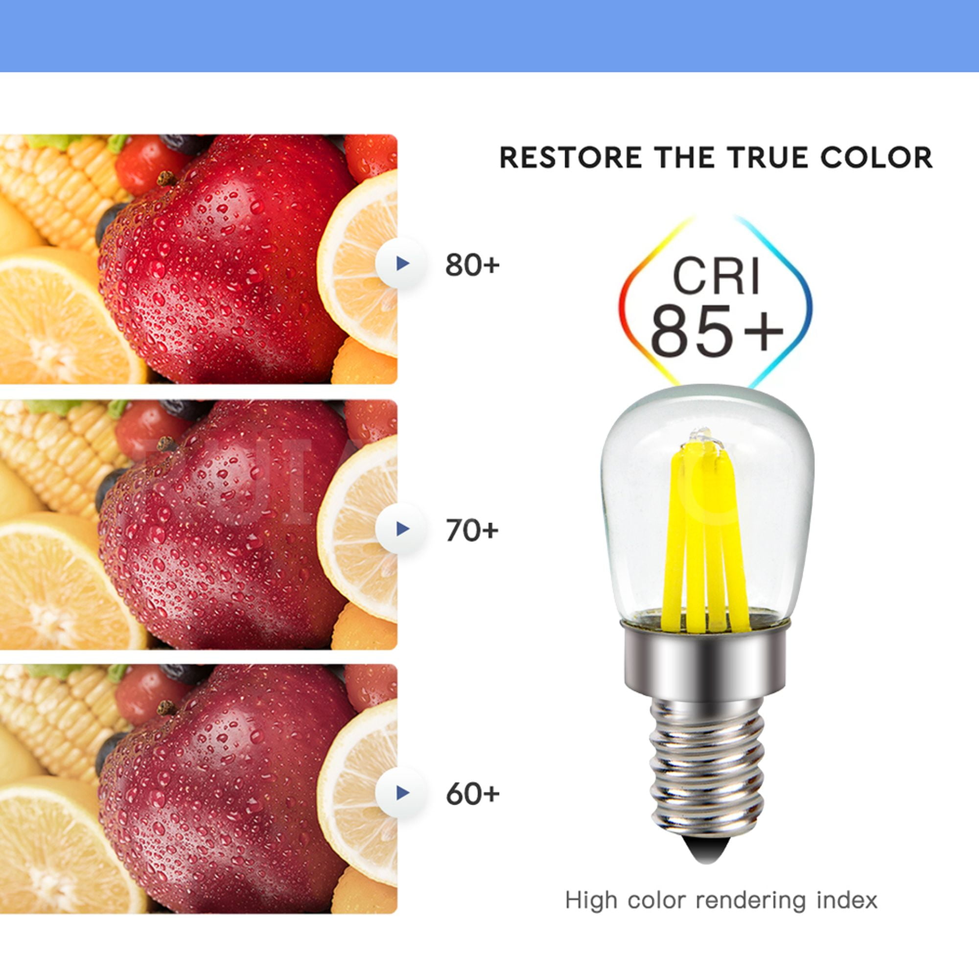 Ruiandsion E12 LED Bulb White 4 Filament 400LM 2W AC 110V IP65 Waterproof for Chandelier Marine Garden Light,(pack of 10)