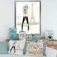 thumbnail image 3 of Designart 'Cute Girl By The Tour Paris Eiffel Tower' Children's Art Framed Art Print, 3 of 4