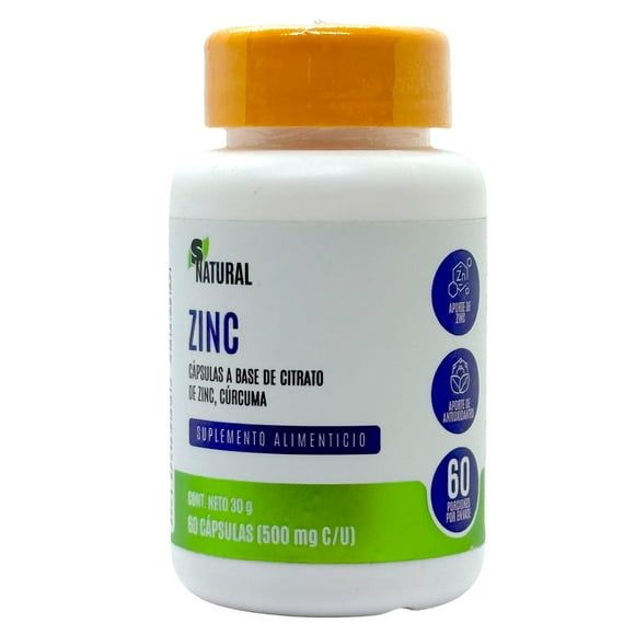 Zinc 60 cápsulas SNatural blanco