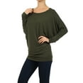 thumbnail image 2 of Moa Collection Women's Relaxed Fit Tunic Top Dolman Sleeve Knit Casual Style, 2 of 4