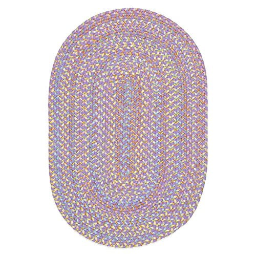 Rhody Rug Playtime Violet Multi 8X11 Oval