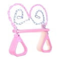 thumbnail image 2 of 18" Pink Trapeze Swing Bar Rings 48" Heavy Duty Plastic Coated Chains Swing Set Accessories Playgrou multicolor, 2 of 8