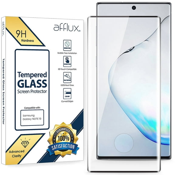 Tempered Glass For Galaxy Note 10 Screen Protector, 9H Tempered Glass, Ultrasonic Fingerprint Compatible,3D Curved, Full Glue, HD Clear for Samsung Galaxy Note10 Glass Screen Protector