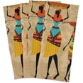 thumbnail image 6 of Retro African Women Tea Towels Set of 1 Ethnic Colorful Kitchen Dish Cloth with Hanging Loop, 18"x28"Lint-Free Absorbent Towel for Kitchen Drying Wiping and Cleaning, 6 of 7