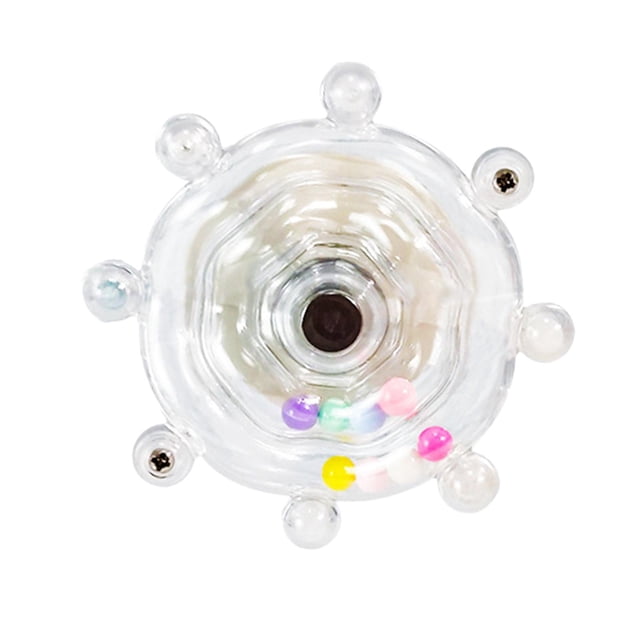 Esquirla Bird Cage Toy Parrot Rotary Wheel Rattle for Cockatiels Parrotlets Lovebirds Clear