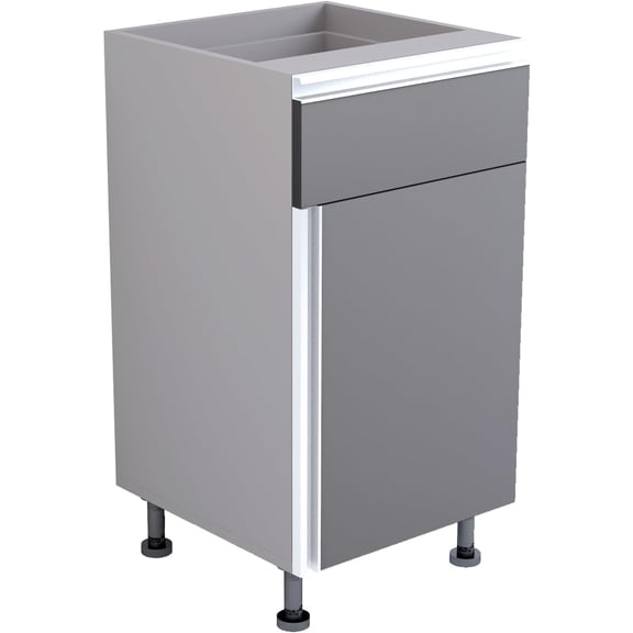 DFG METALLIC GREY BASE CABINET 18" SINGLE DOOR W/ ONE DRAWER