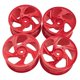 thumbnail image 4 of Juego de llantas RC con bujes Beadlock de 52 mm, repuesto de alta resistencia, elegante pieza de actualización 1/12, llantas de aluminio para 86S Rojo, 4 of 8