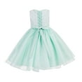 thumbnail image 2 of Ekidsbridal Girl Bridesmaid Flower Girl Dress - Corset Back Floral Lace Organza 186-A (Size: M-10), 2 of 3