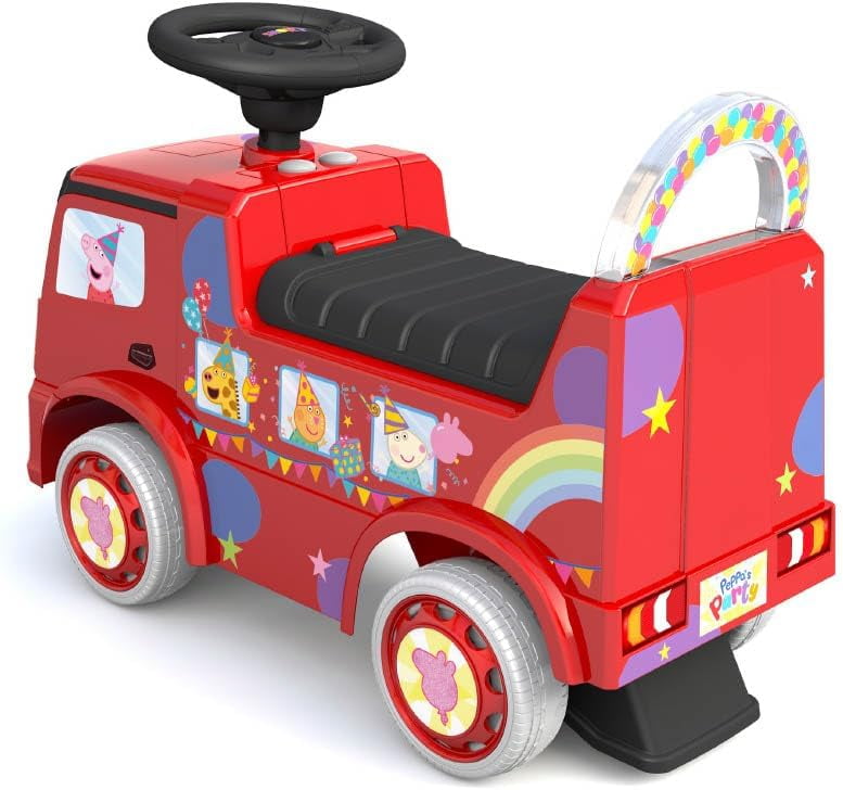 Peppa Pig Party Bus Foot-To-Floor Push Car for Toddlers and Kids