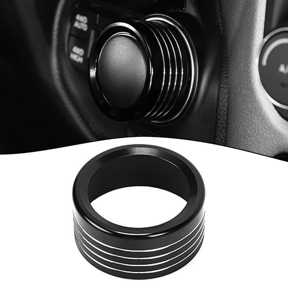Gear Shift Switch Button Knob Cover Ring For Dodge for RAM 1500 2018-2020 Black