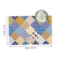 thumbnail image 3 of DouZhe Set de 4 Placemats Polyester, Motif de Collage de Style Ethnique Marocain Résistant à la Chaleur Place Mats pour Table à Manger, 12 x 18 Po, 3 of 6