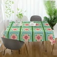 thumbnail image 3 of Yayeee Tablecloths 54" x 54" Rectangle Wrinkle Resistant Party Table Cover, Green Blossom Mosaic, 3 of 8