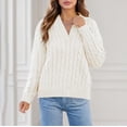 thumbnail image 2 of Sweaters for Women Suitable Fall and Winter Comfortable and resistant to pilling White S Womens Sweaters, 2 of 5