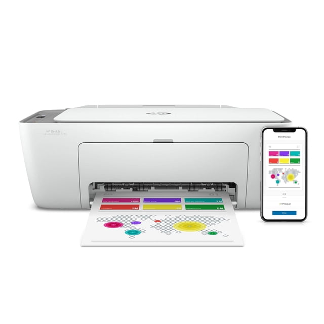 Impresora Multifuncional HP DeskJet Ink Advantage 2775, Color, Impresión, Copiado, Escaneado, WiFi (7FR21A) (Reacondicionado)