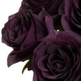thumbnail image 2 of Nearly Natural Rose Arrangement Artifcial Flowers with Vase, Purple, 2 of 5
