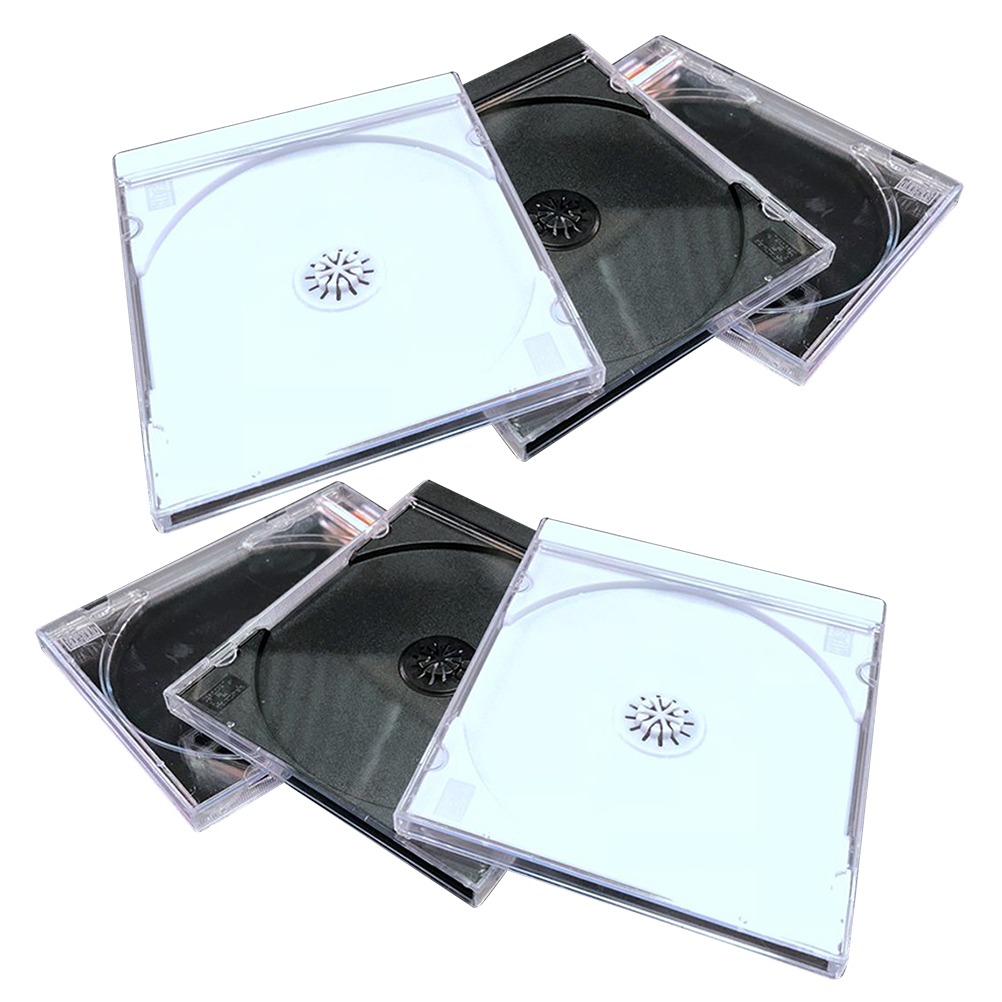 6pcs Plastic DVD Case Portable CD Storage Box CD Package Case Durable