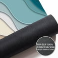 thumbnail image 4 of Teal Blue Modern Geometric Brown Abstract Ocean Wave Bathroom Rugs Mat Non Slip Super Absorbent Stain Resistant Quick Dry Thin Bathroom Rug-Bath Mats for Bathroom Floor Bathtub,16"x24", 4 of 6
