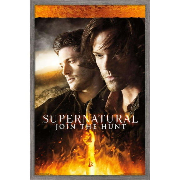 Supernatural - Fire Wall Poster, 14.725" x 22.375", Framed