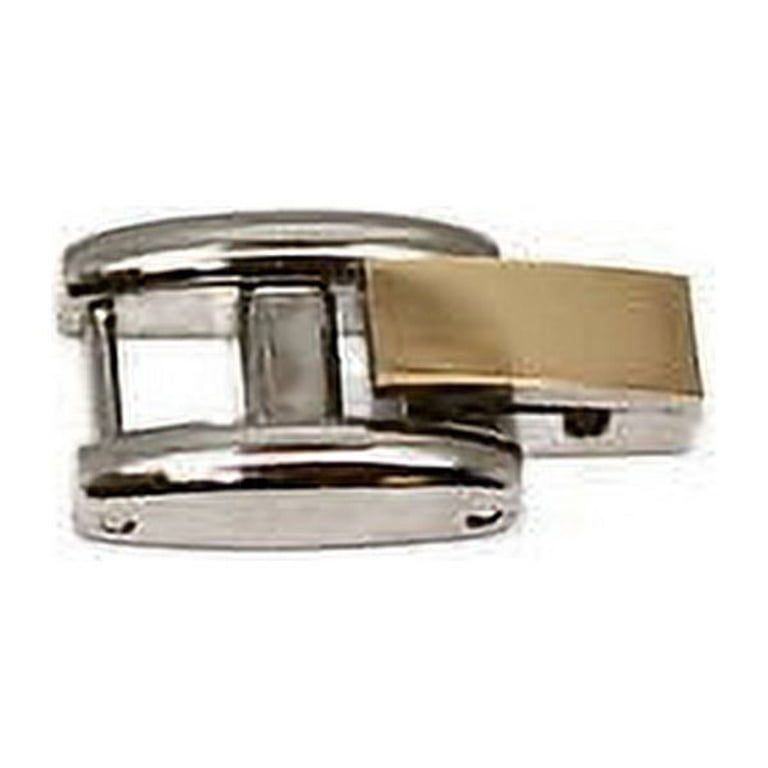 TWO TONE STAINLESS STEEL FOLD OVER CLASP WOMENS WATCH BRACELET