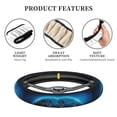 thumbnail image 4 of Logiee Planet Earth Print Breathable Elastic Steering Wheel Cover, Non-Slip Stretch Steering Wheel Protector,Universal 15 Inch Fit Auto, Suvs, Truck, 4 of 6