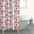 thumbnail image 4 of Baseball Word Pattern Shower Curtain 36"x72" ,Bathroom Decorative Shower Curtains Set with 12 Hooks,Modern Waterproof Washable Shower Curtain, 4 of 6