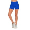 thumbnail image 4 of Workout Sets for Women 2 Piece Seamless Ribbed Crop Tank High Waist Shorts Yoga Outfits (X-Large, True Royal Blue), 4 of 7