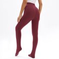 thumbnail image 1 of Leggings extra grandes de forro polar con perlas gruesas para mujer - Medias cálidas por encima de la rodilla para otoño/invierno Pantalones de mujer, 1 of 9