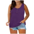 thumbnail image 2 of EKOUSN Plus Size Tank Tops for Women Summer Sleeveless Henley T-Shirts Tops Casual Button Down Tunics Shirts, 2 of 5